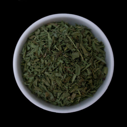 Chopped hyssop leaves