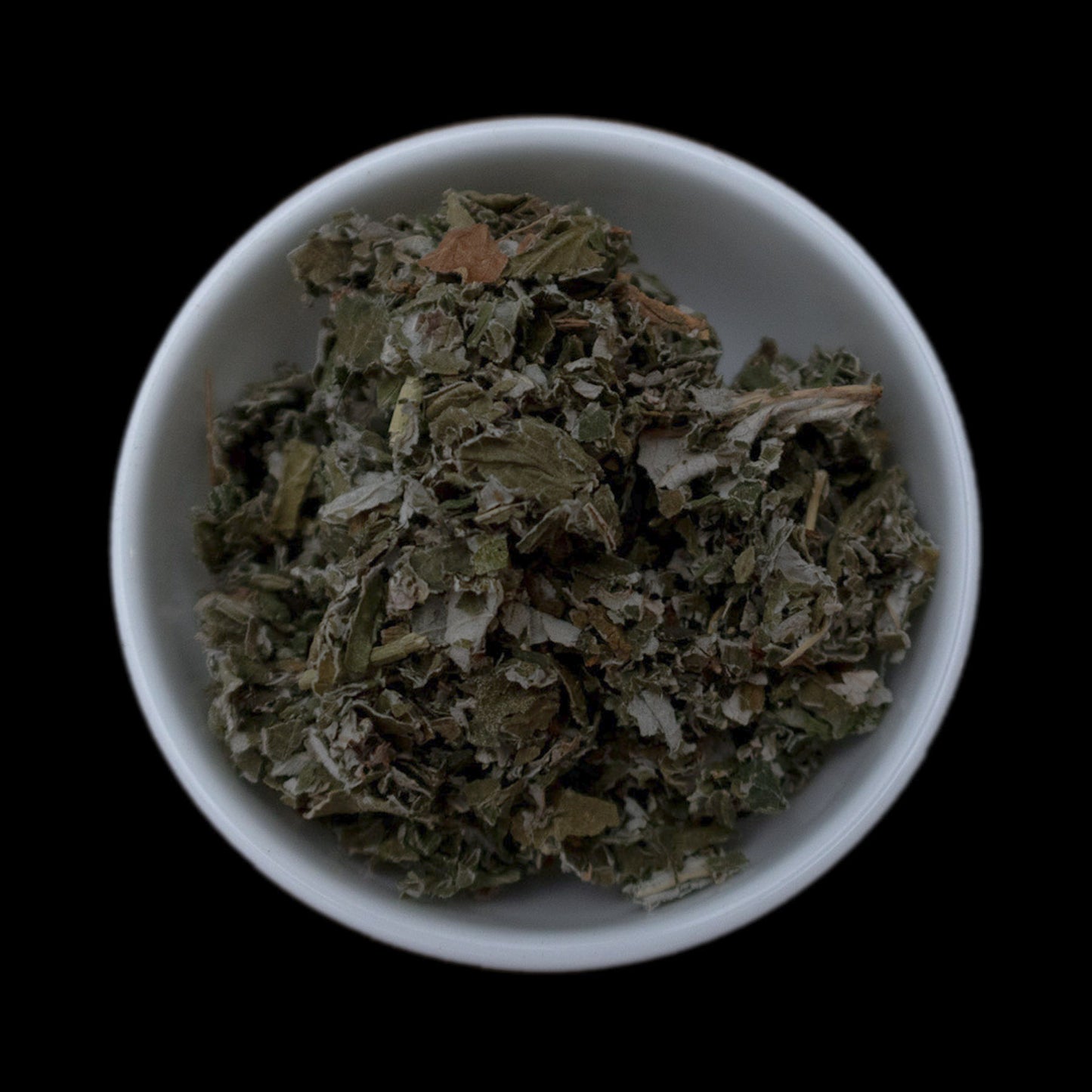 Chopped raspberry leaf