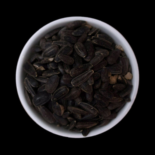 Whole black sunflower seeds