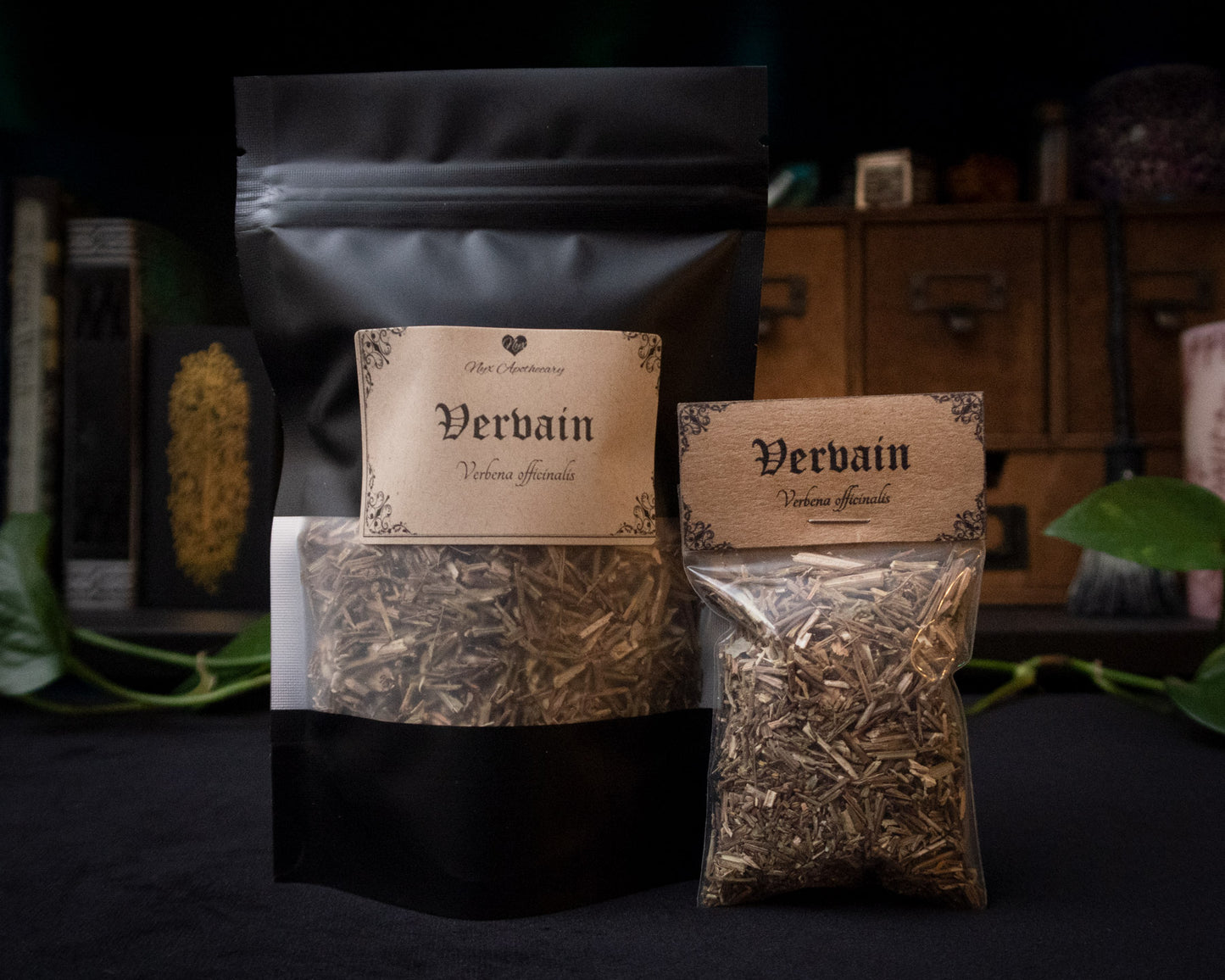Large and small bags of vervain