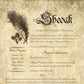 Antique-style grimoire page on the properties of Sheoak, with an aged paper background and script font