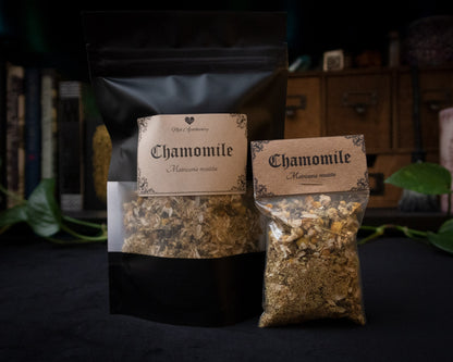 Small and large bags of chamomile